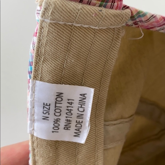 LADY HAGEN PLAID PATTERN WITH TIE OFF BACK TIES CAP/HAT - Picture 5 of 8